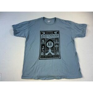 Aquinnah‎ Music Festival Shirt Mens XL Blue 2008 Martha's Vineyard WVVY 93.7 FM